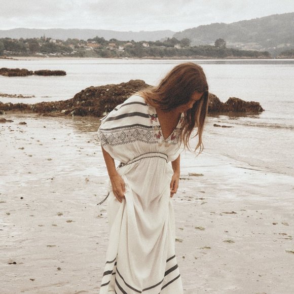 ZARA! BOHEMIAN Maxi Kaftan Beach Dress (XS-S) - Picture 2 of 11